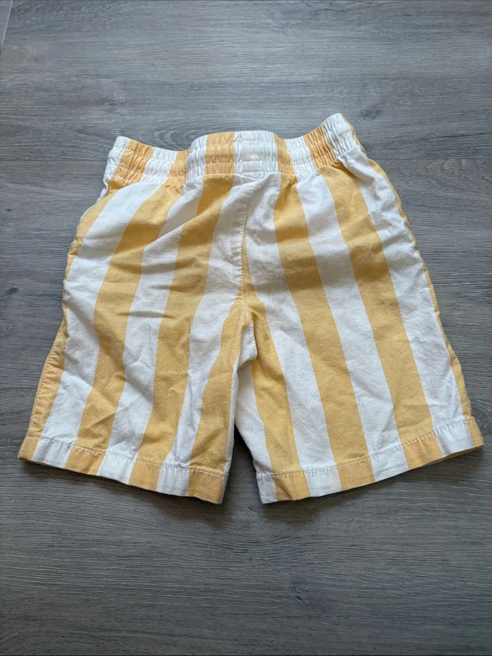 GAP Yellow and White Striped Pull-On Shorts